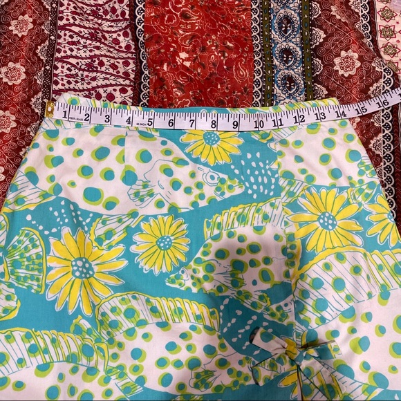 Lilly Pulitzer Daisy And Tropical Fish Skirt FLAW - Picture 10 of 12
